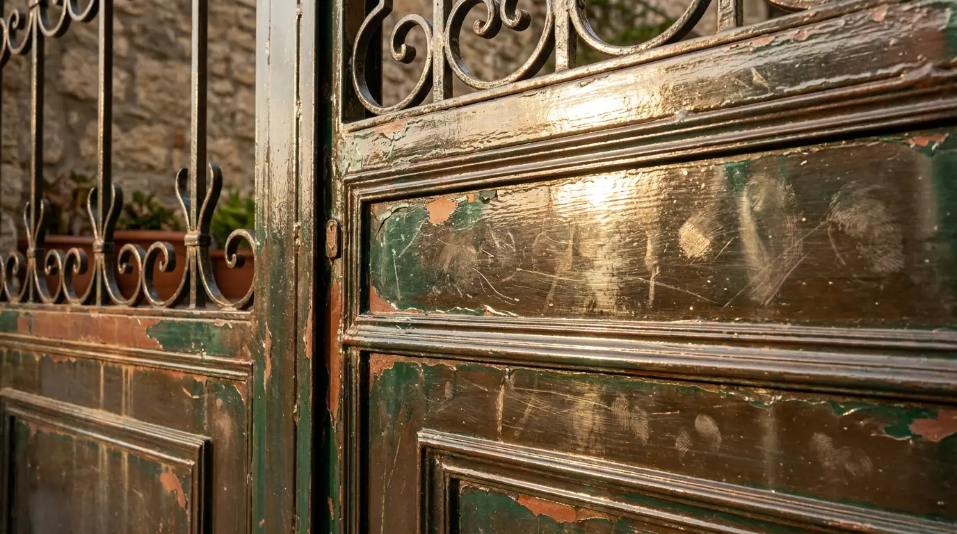 Protective coating for metal doors and handrails